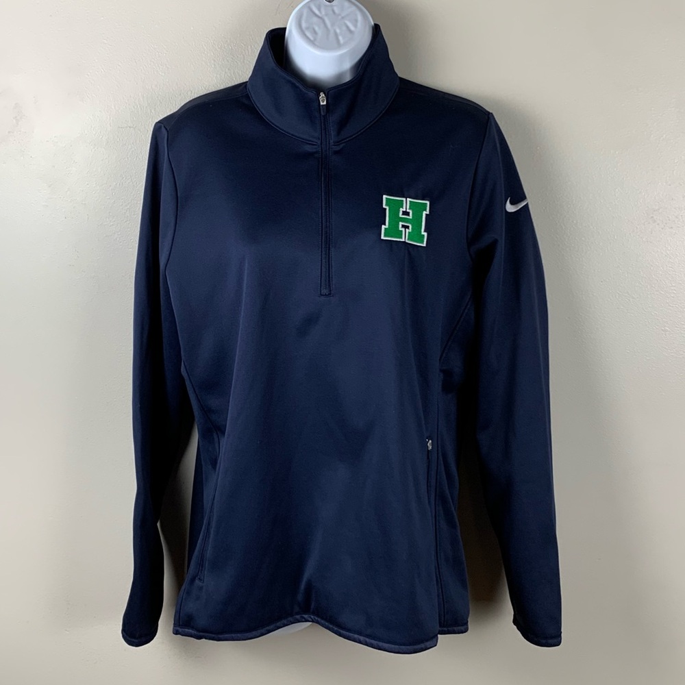 Nike Golf Jacket Womens XL Black 1/4 Zip Fleece Tour Performance Embroidered “H”